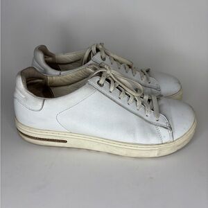 Birkenstock Shoes Lace Up Casual Sneakers Women Size 41 US 10 White Leather